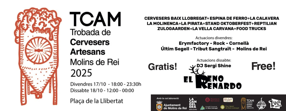 Banner de Molins de Reiu - TCAM Trobada de cervesers artesans 2025