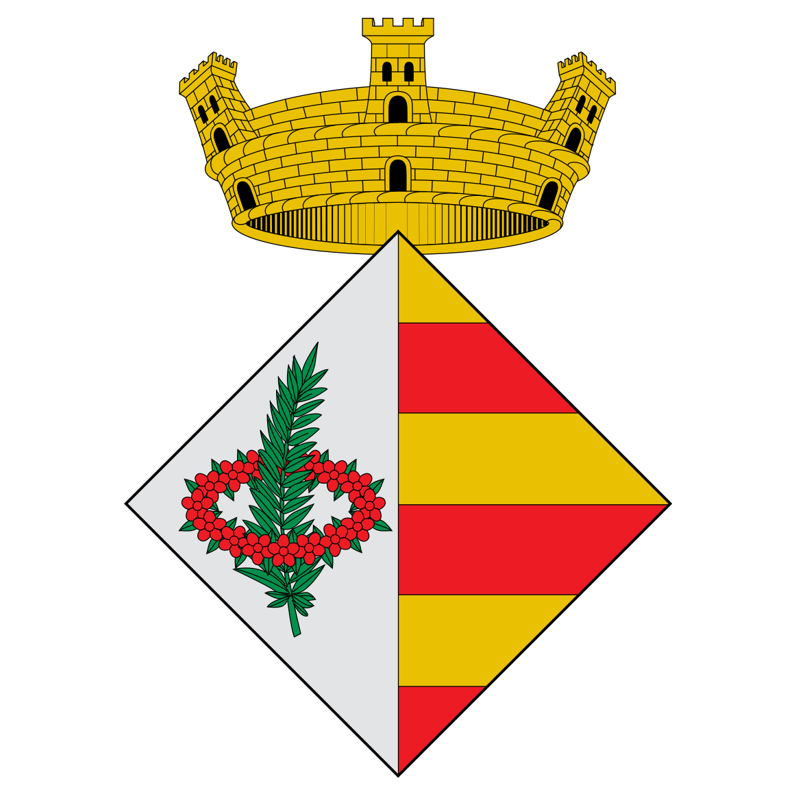 Saus, Camallera i Llampaies - escut