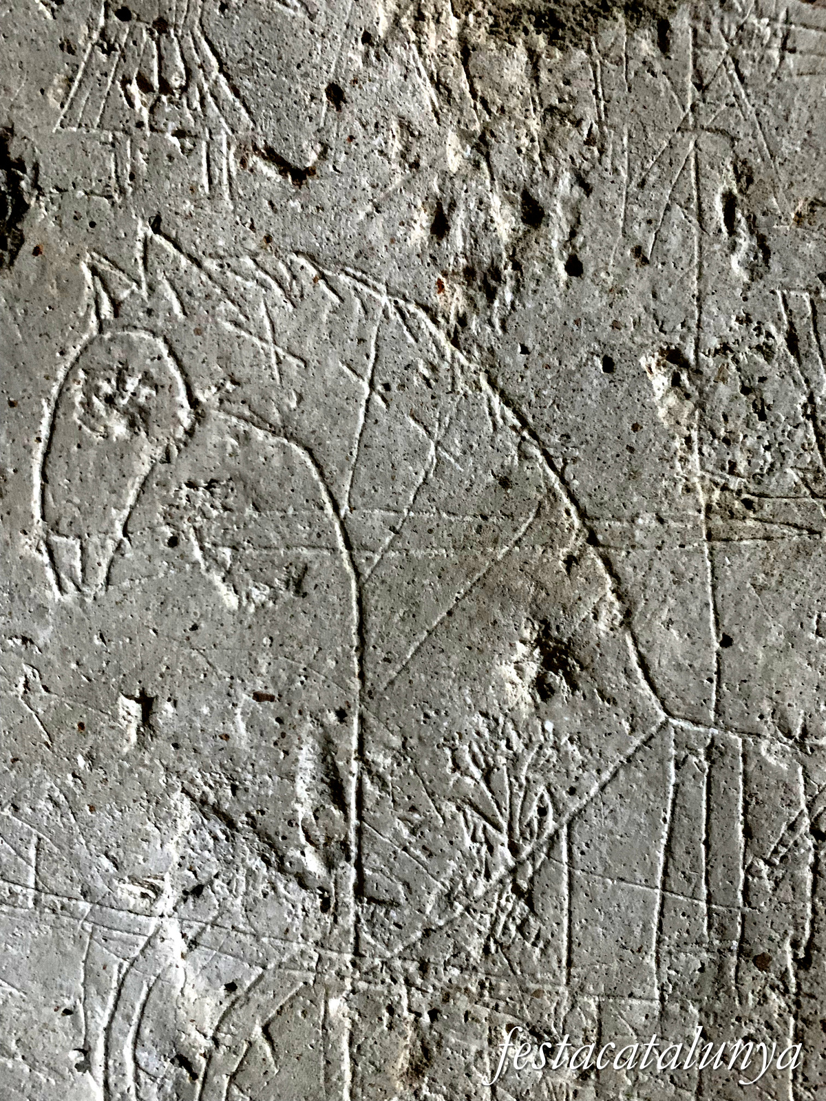 Castellfollit de Riubregós - Grafits del castell de Castellfollit 