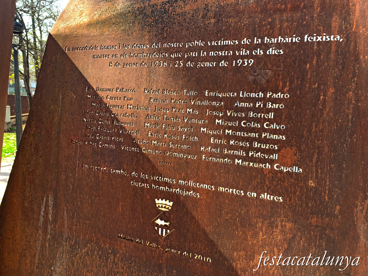 Mollet del Vallès - Homenatge a les Víctimes dels bombardejos de la guerra civil