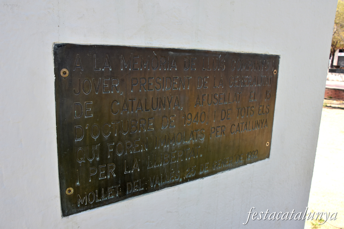 Mollet del Vallès - Monument a Lluís Companys i a tots els immolats per les llibertats de Catalunya 