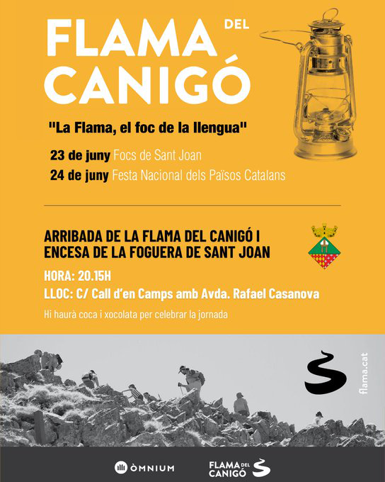 Arribada de la Flama del Canigó a Seva