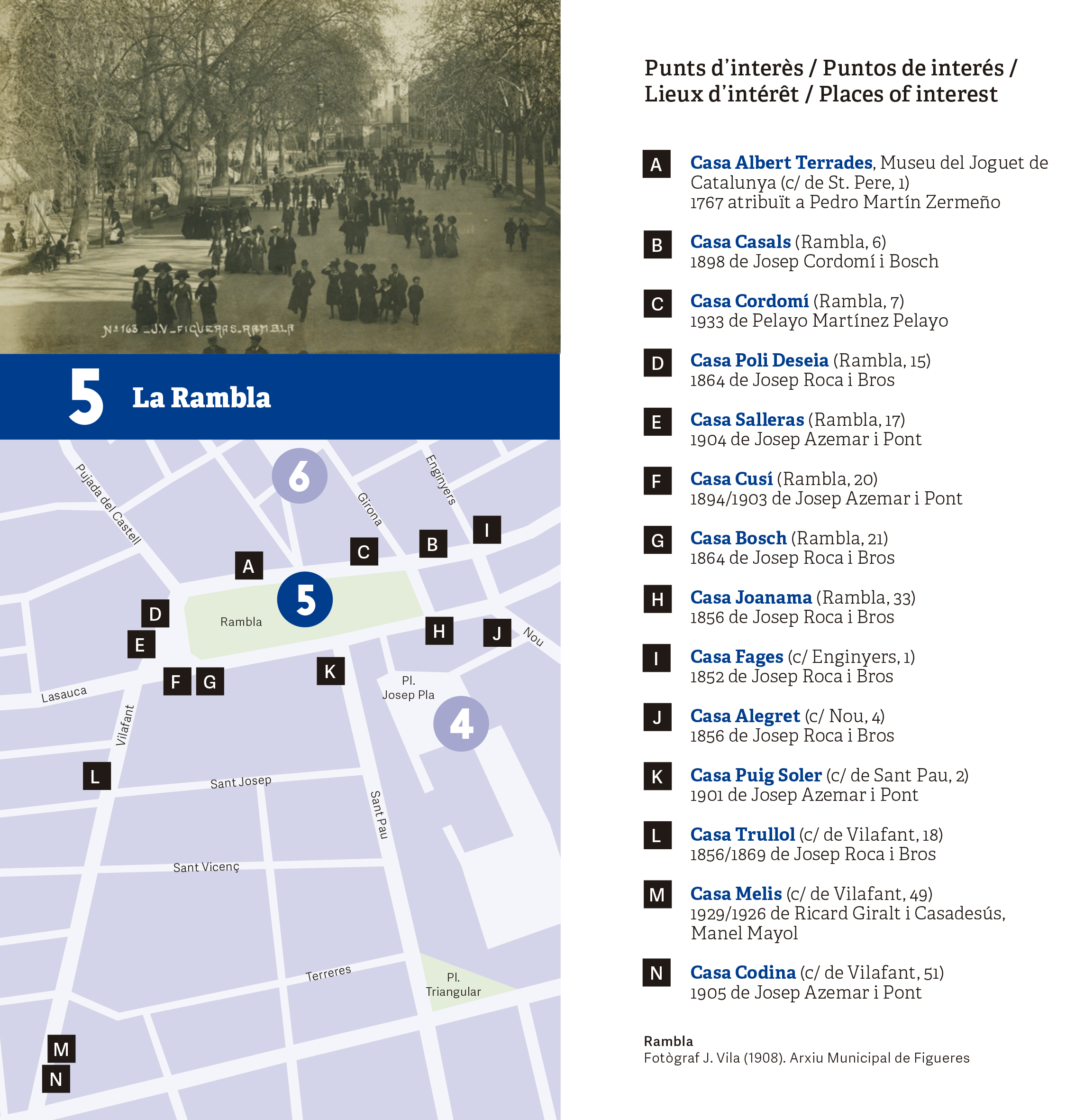 Figueres - La Rambla (Edita: Oficina de Turisme de Figueres)