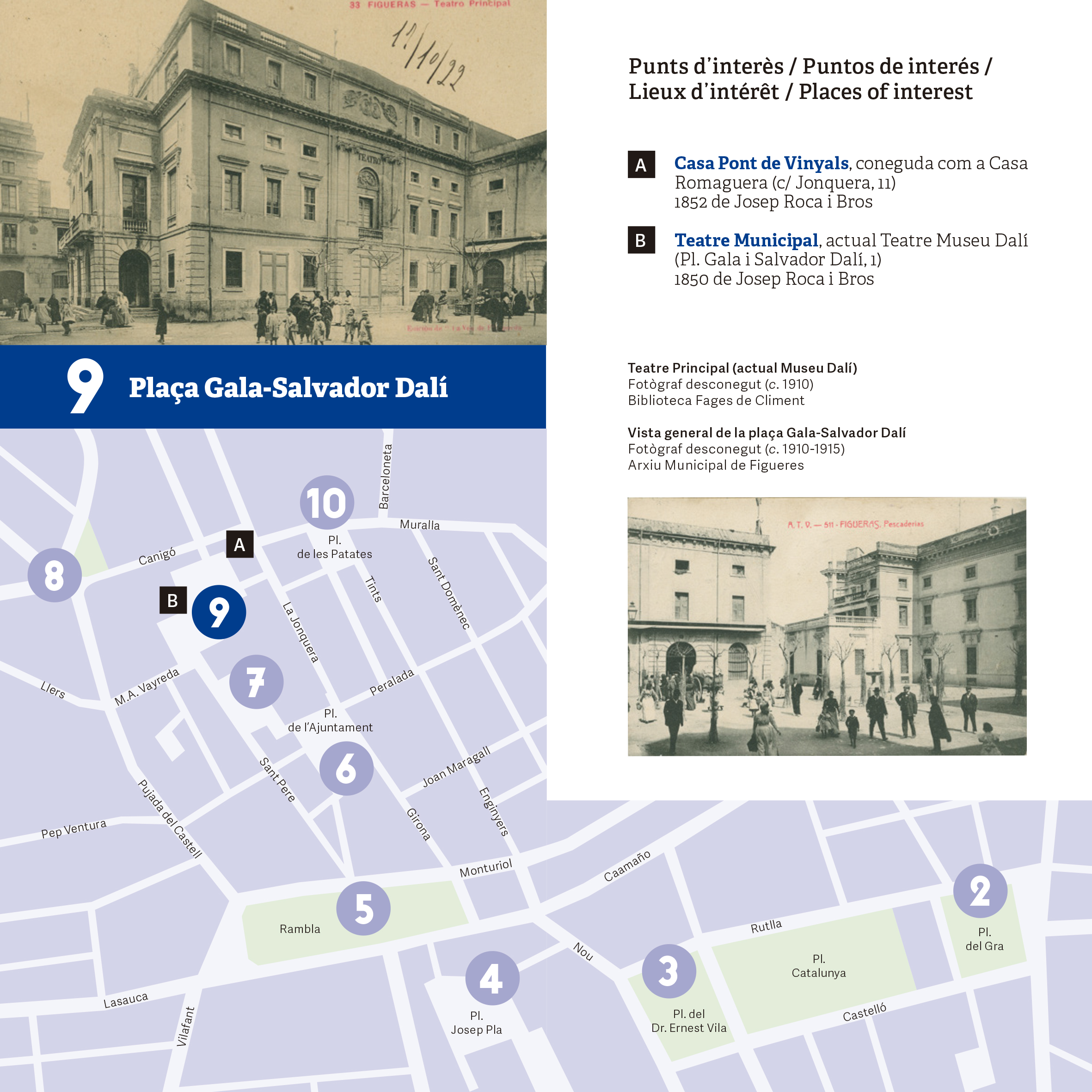 Figueres - Plaça Gala-Salvador Dalí (Edita: Oficina de Turisme de Figueres)