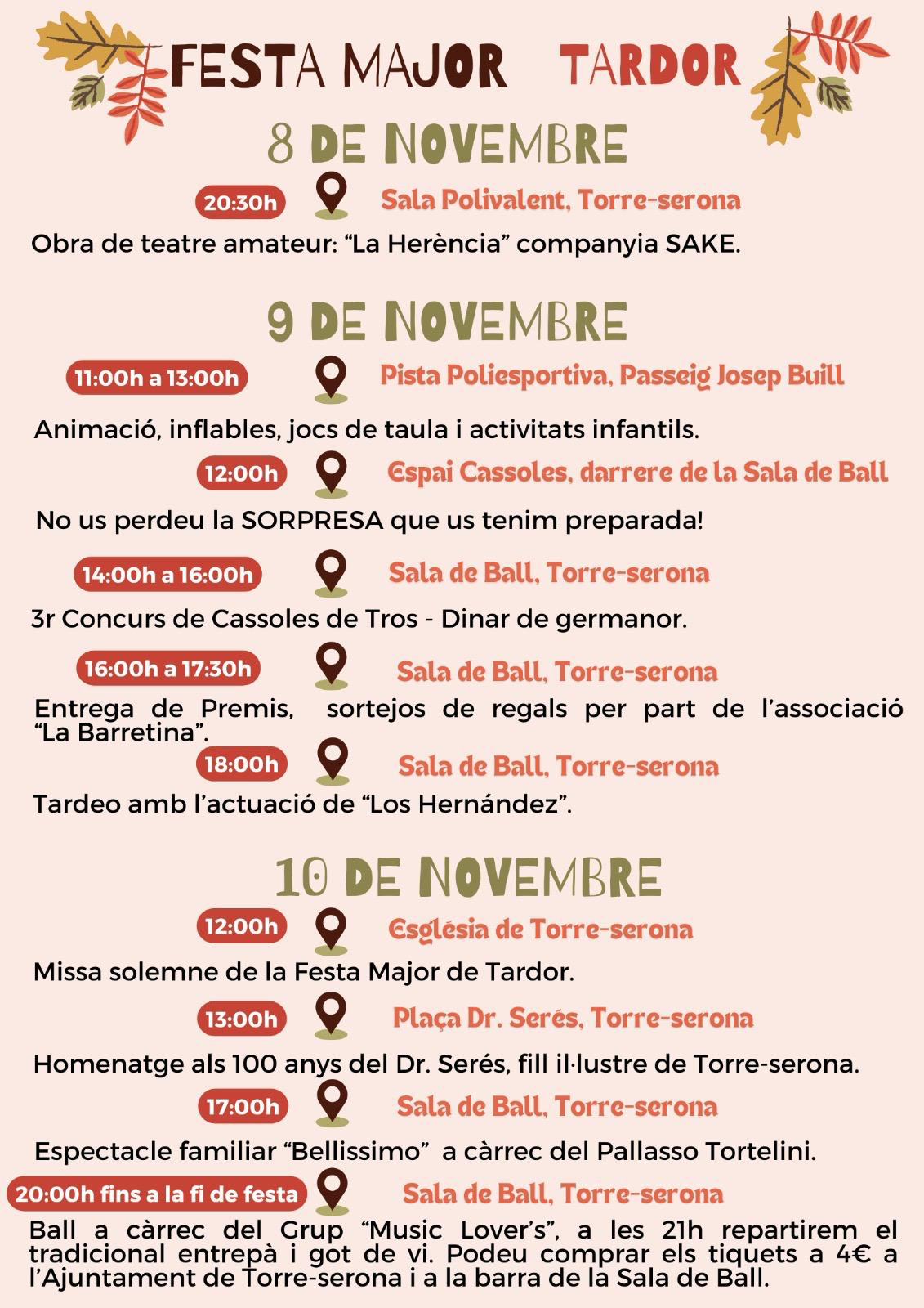Festa Major de Tardor de Torre-serona