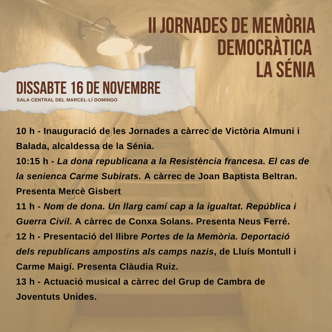 Jornades de Memòria Democràtica a la Sénia