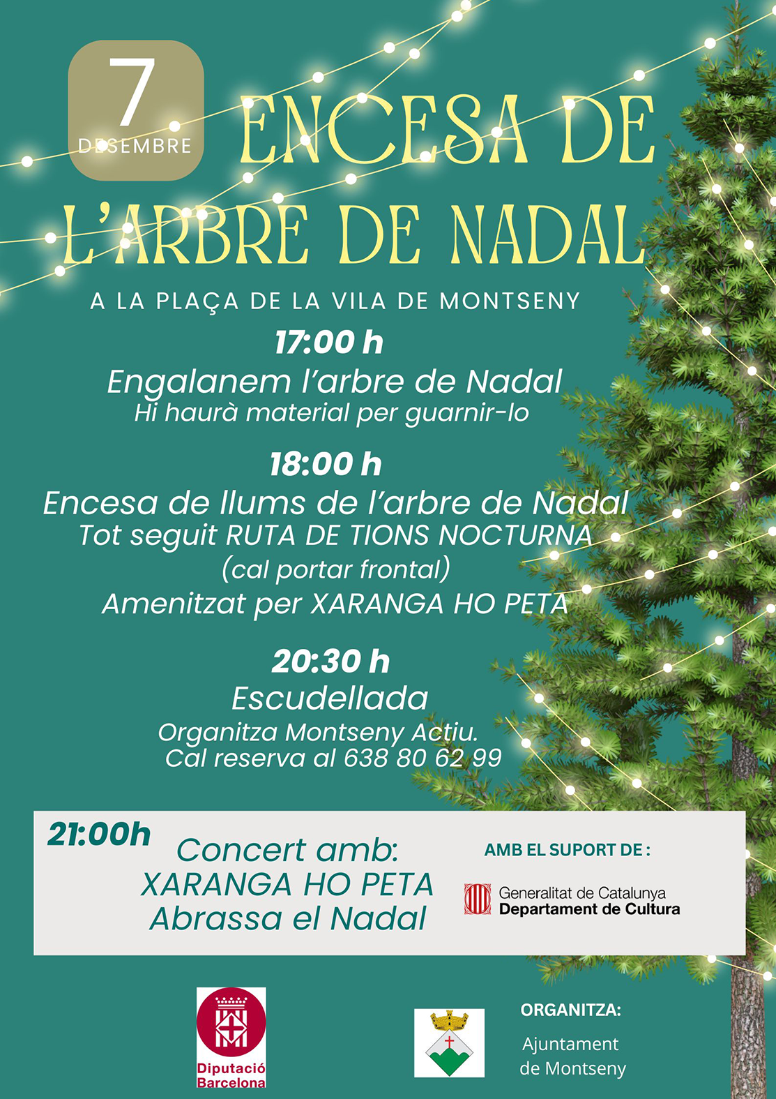 Encesa de l'Arbre de Nadal i Escudellada a Montseny