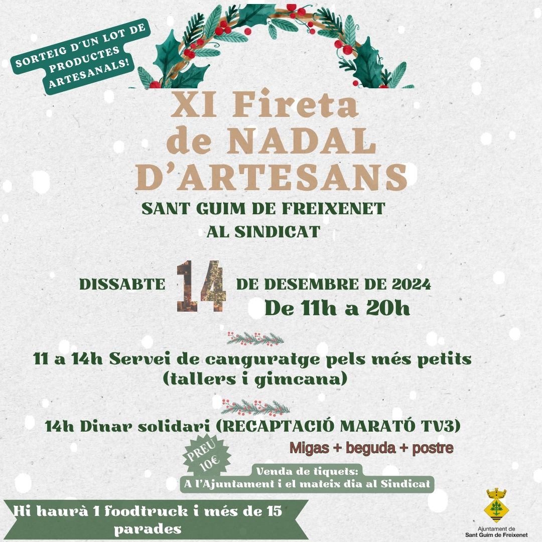 Fireta de Nadal d'Artesans al Sindicat de Sant Guim de Freixenet