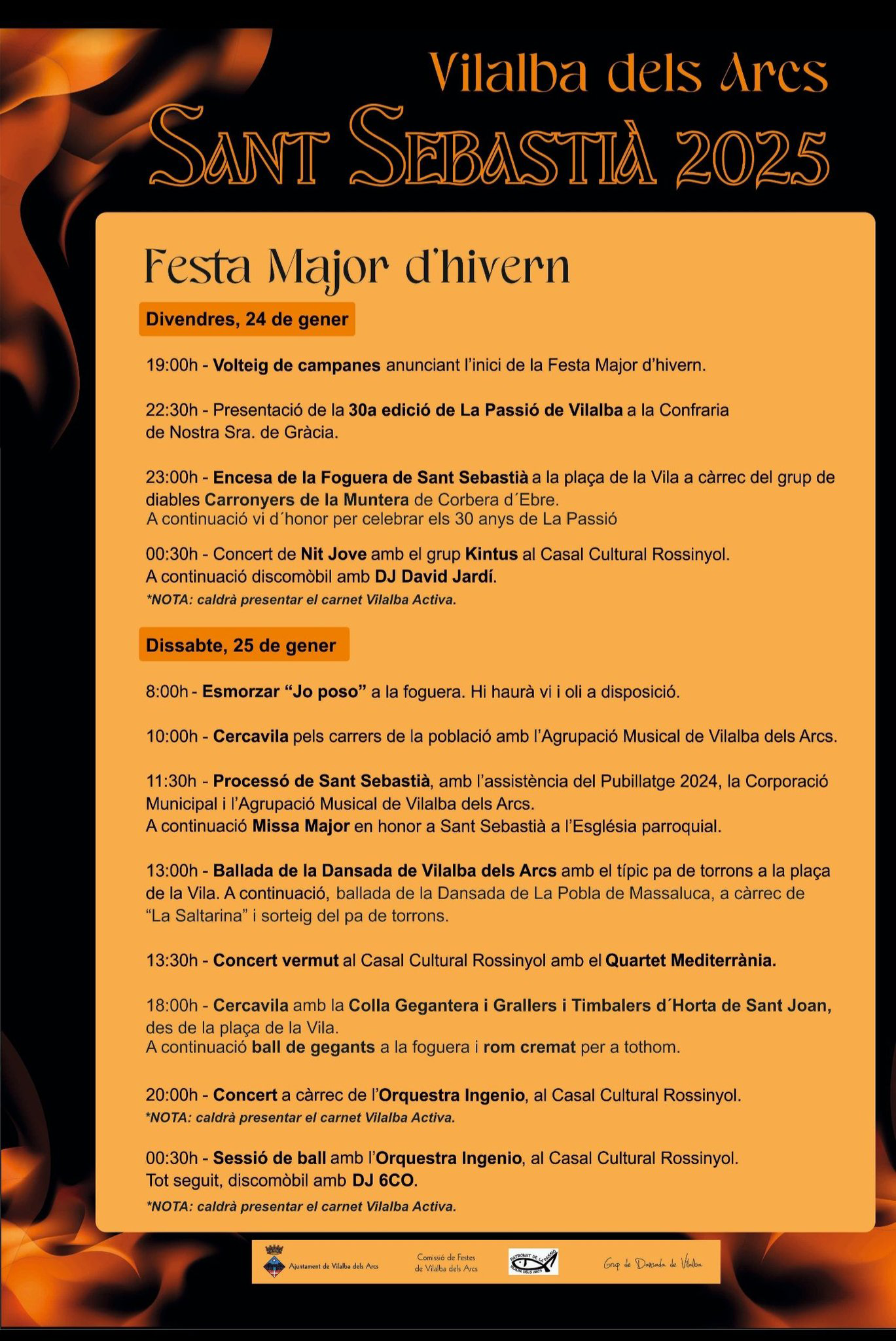 Festa Major de Sant Sebastià a Vilalba dels Arcs