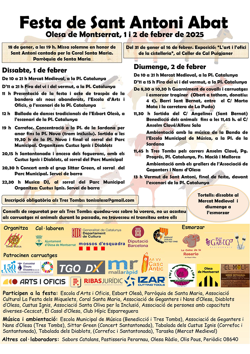 Festa de Sant Antoni Abat a Olesa de Montserrat