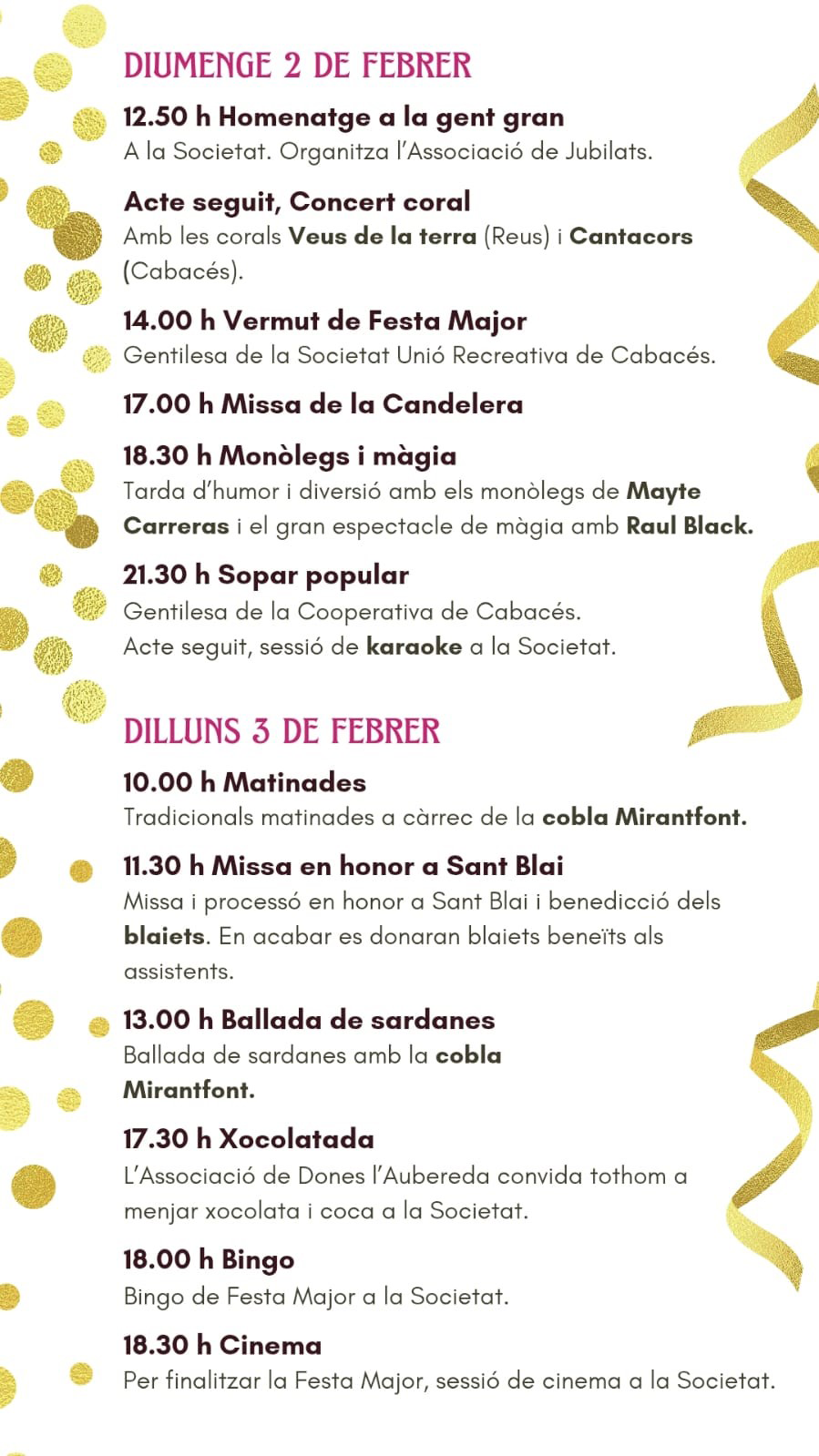 Festa Major de Sant Blai de Cabacés