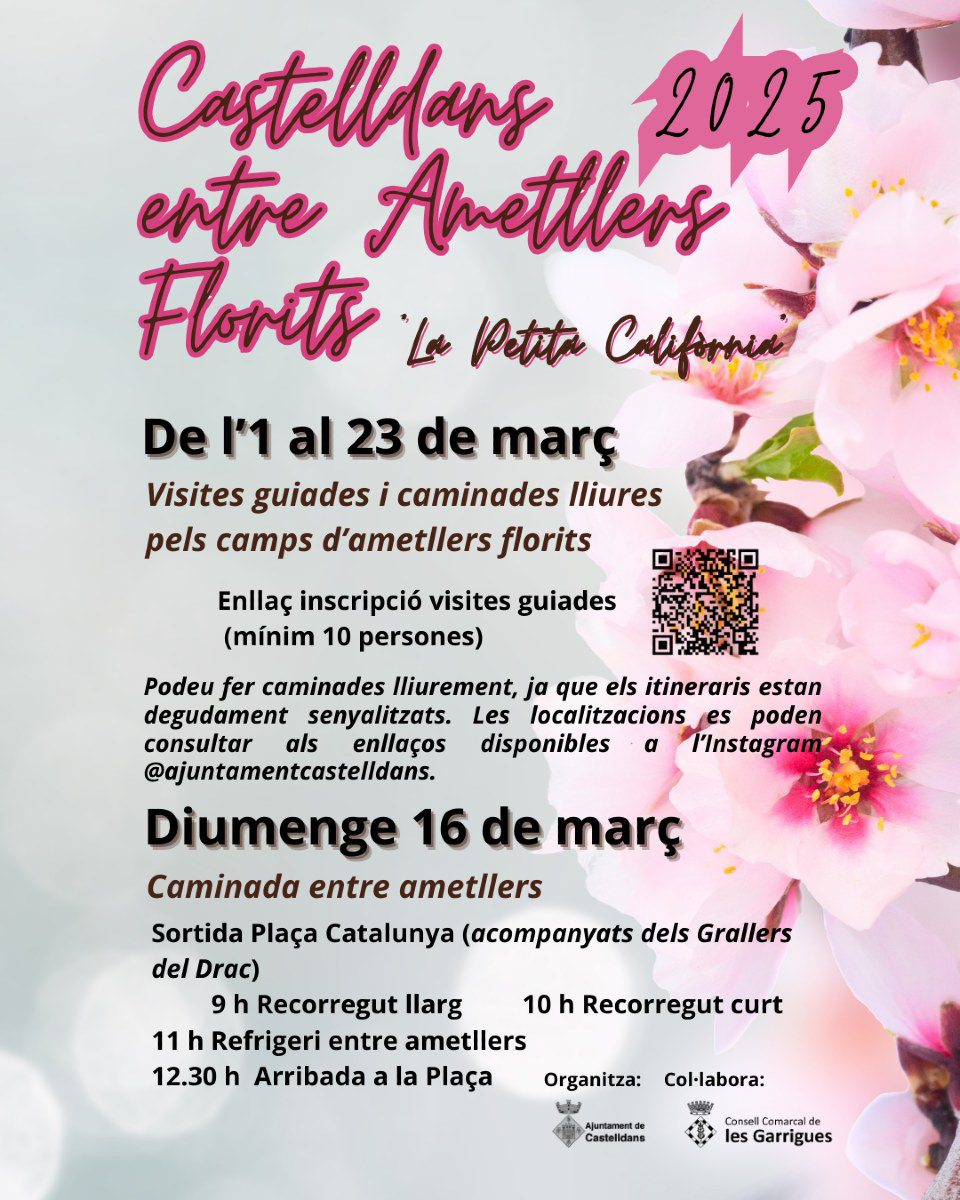 Castelldans entre ametllers florits