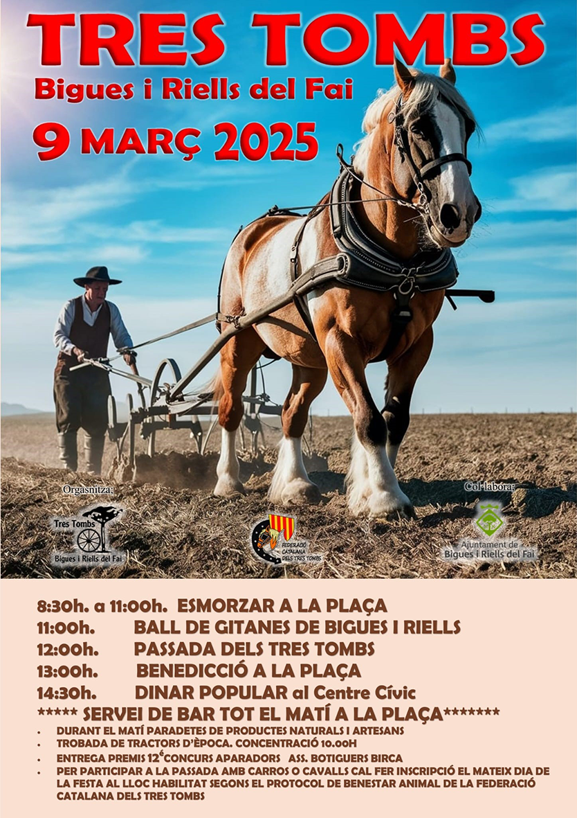 Tres Tombs a Bigues i Riells del Fai