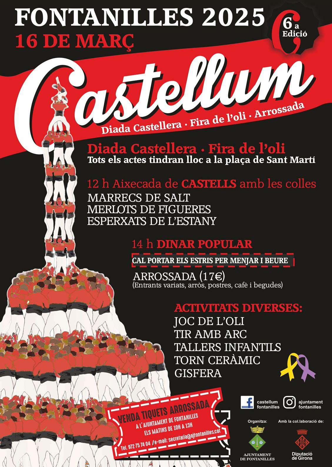 Castellum, Diada Castellera, Fira de l'Oli i Arrossada a Fontanilles