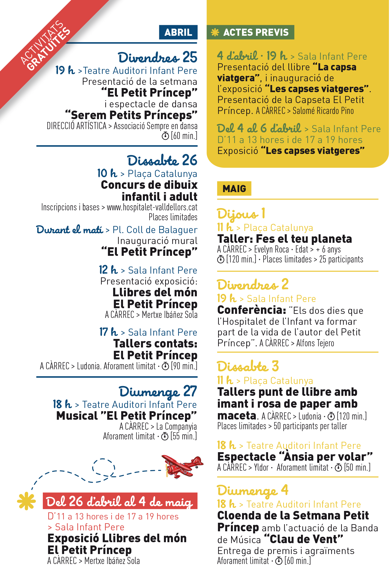 Setmana del Petit Príncep a l'Hospitalet de l'Infant