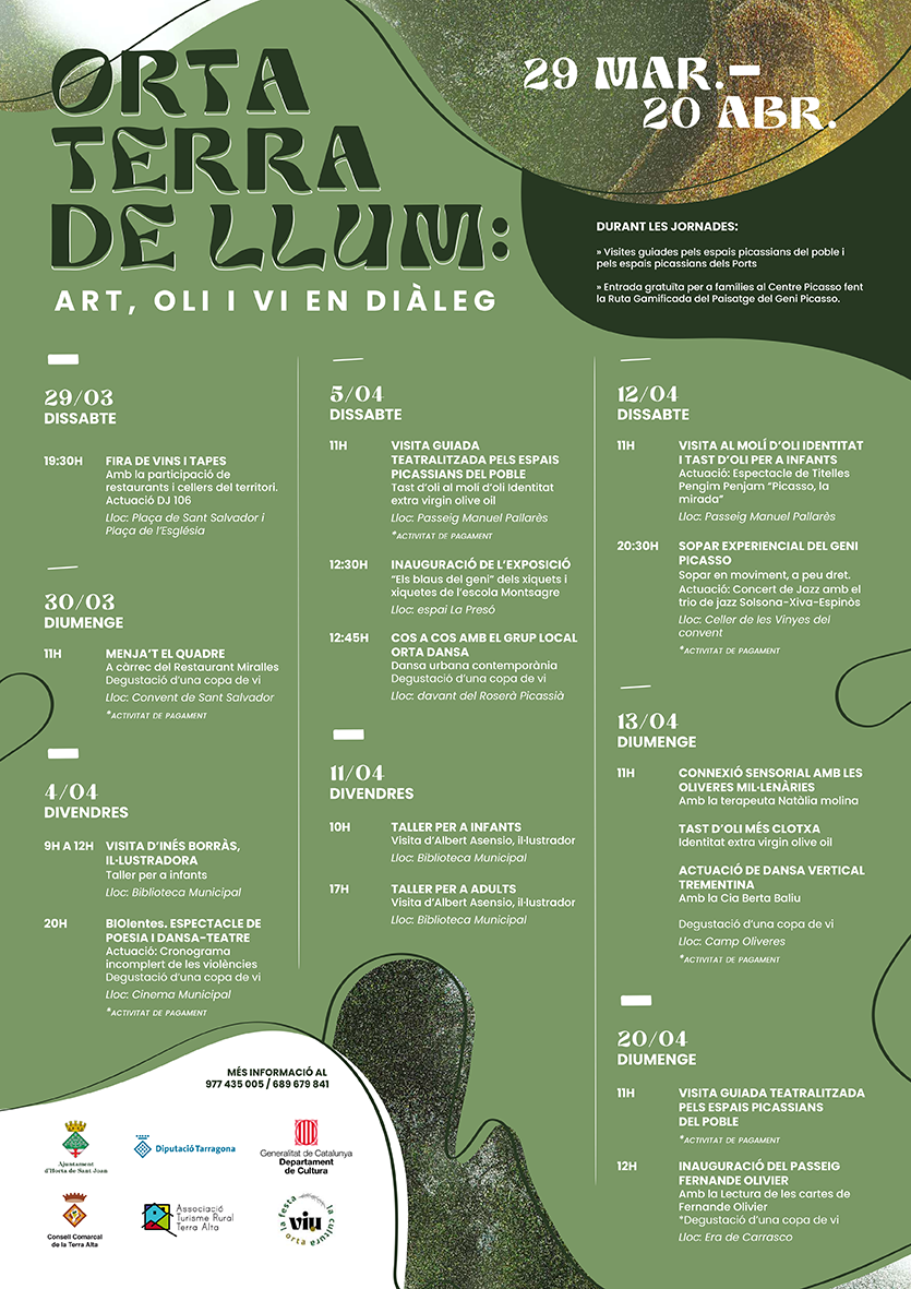 Orta Terra de Llum: art, oli i vi en diàleg a Horta de Sant Joan