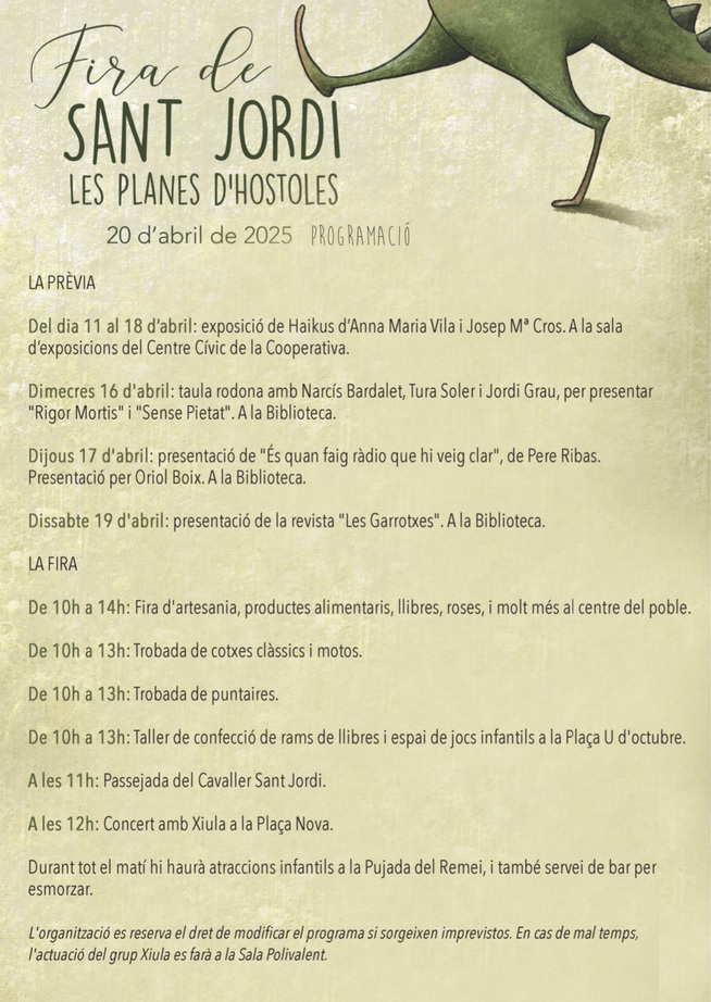 Fira de Sant Jordi a les Planes d'Hostoles