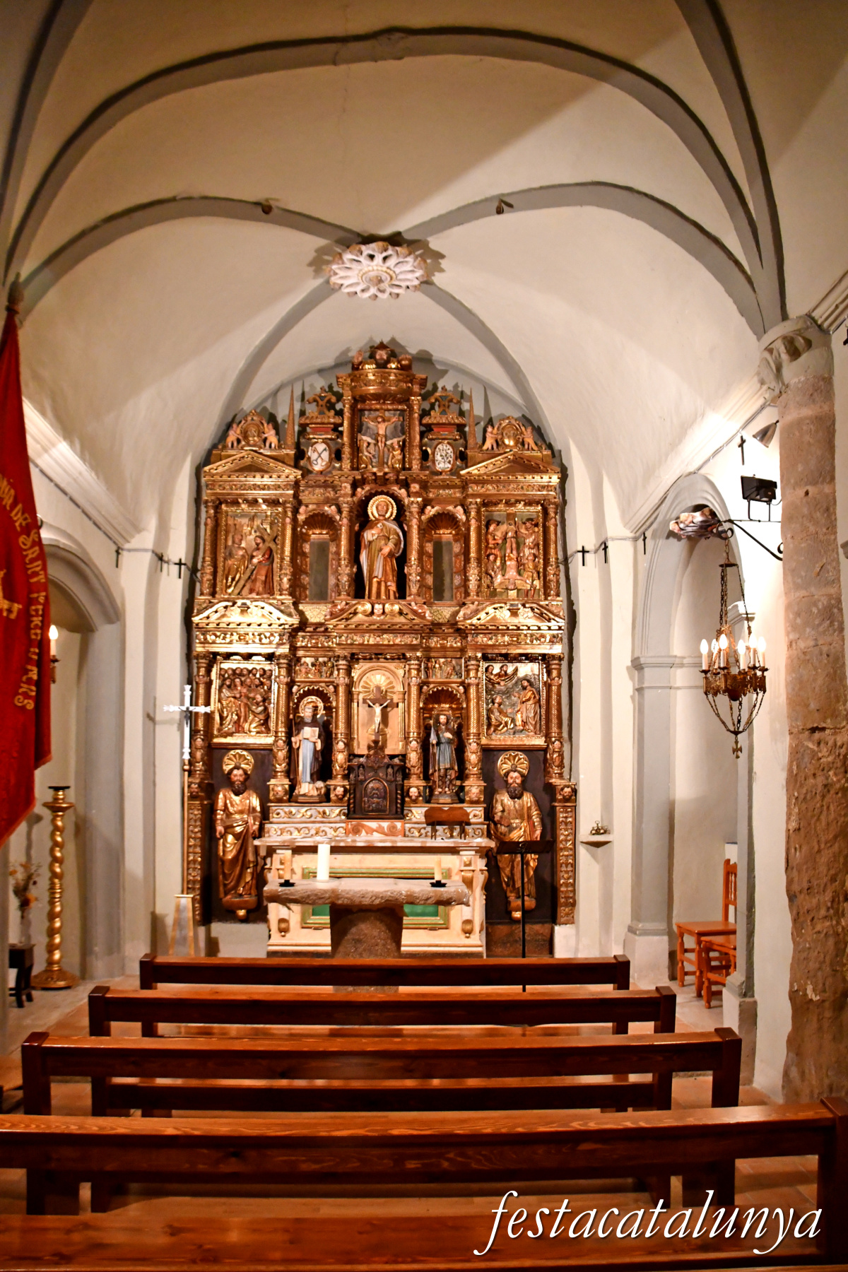 Calonge de Segarra - Retaule major barroc de Sant Pere a Sant Pere de l'Arç 