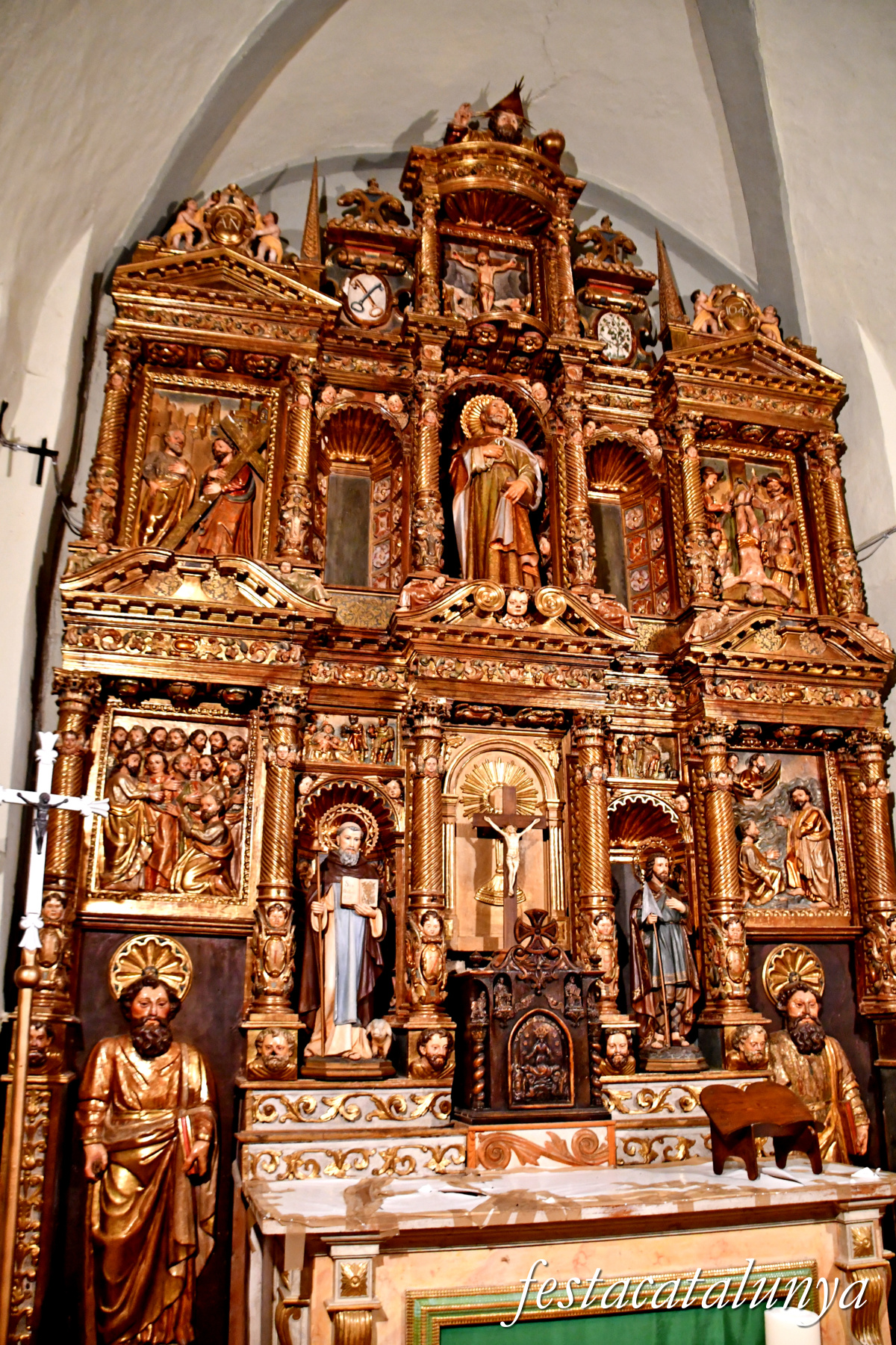 Calonge de Segarra - Retaule major barroc de Sant Pere a Sant Pere de l'Arç