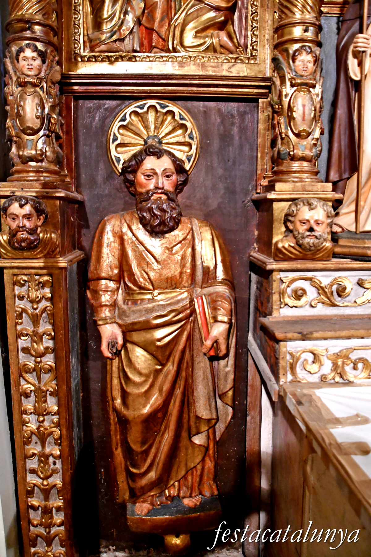 Calonge de Segarra - Retaule major barroc de Sant Pere a Sant Pere de l'Arç 