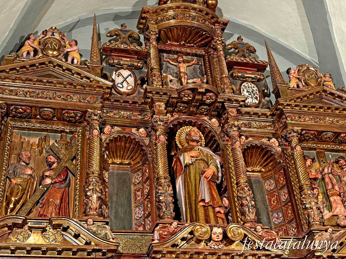 Calonge de Segarra - Retaule major barroc de Sant Pere a Sant Pere de l'Arç 