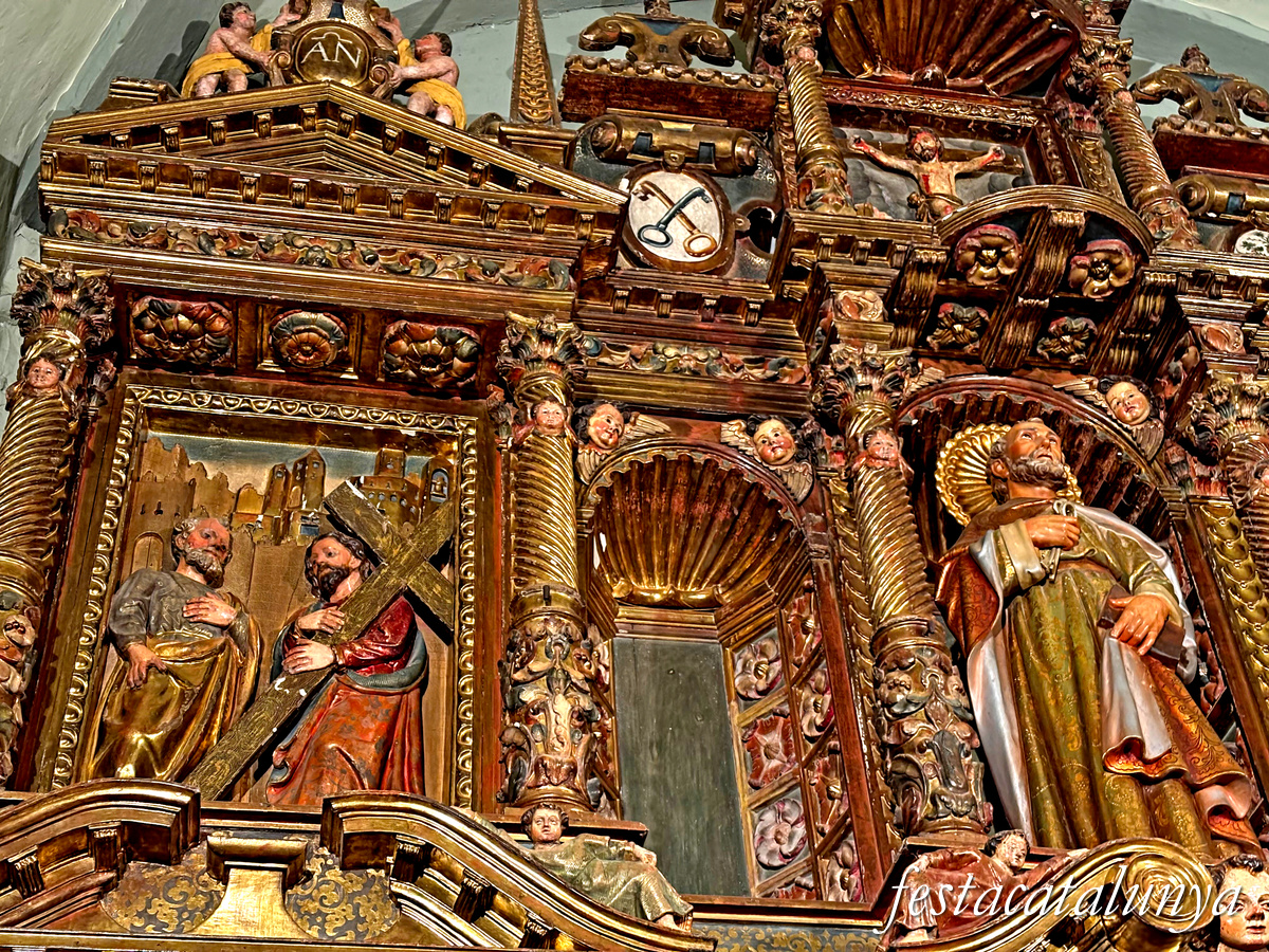 Calonge de Segarra - Retaule major barroc de Sant Pere a Sant Pere de l'Arç