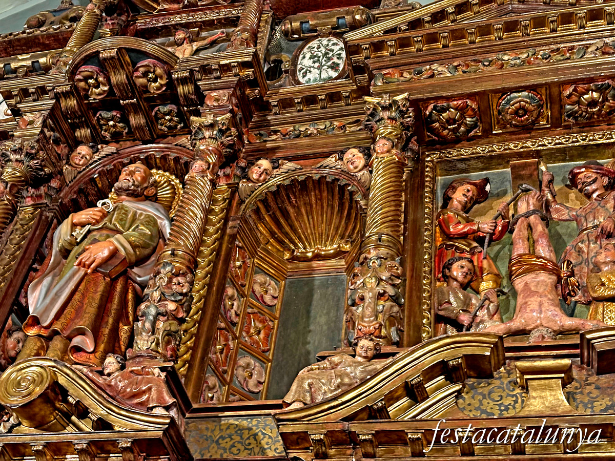 Calonge de Segarra - Retaule major barroc de Sant Pere a Sant Pere de l'Arç