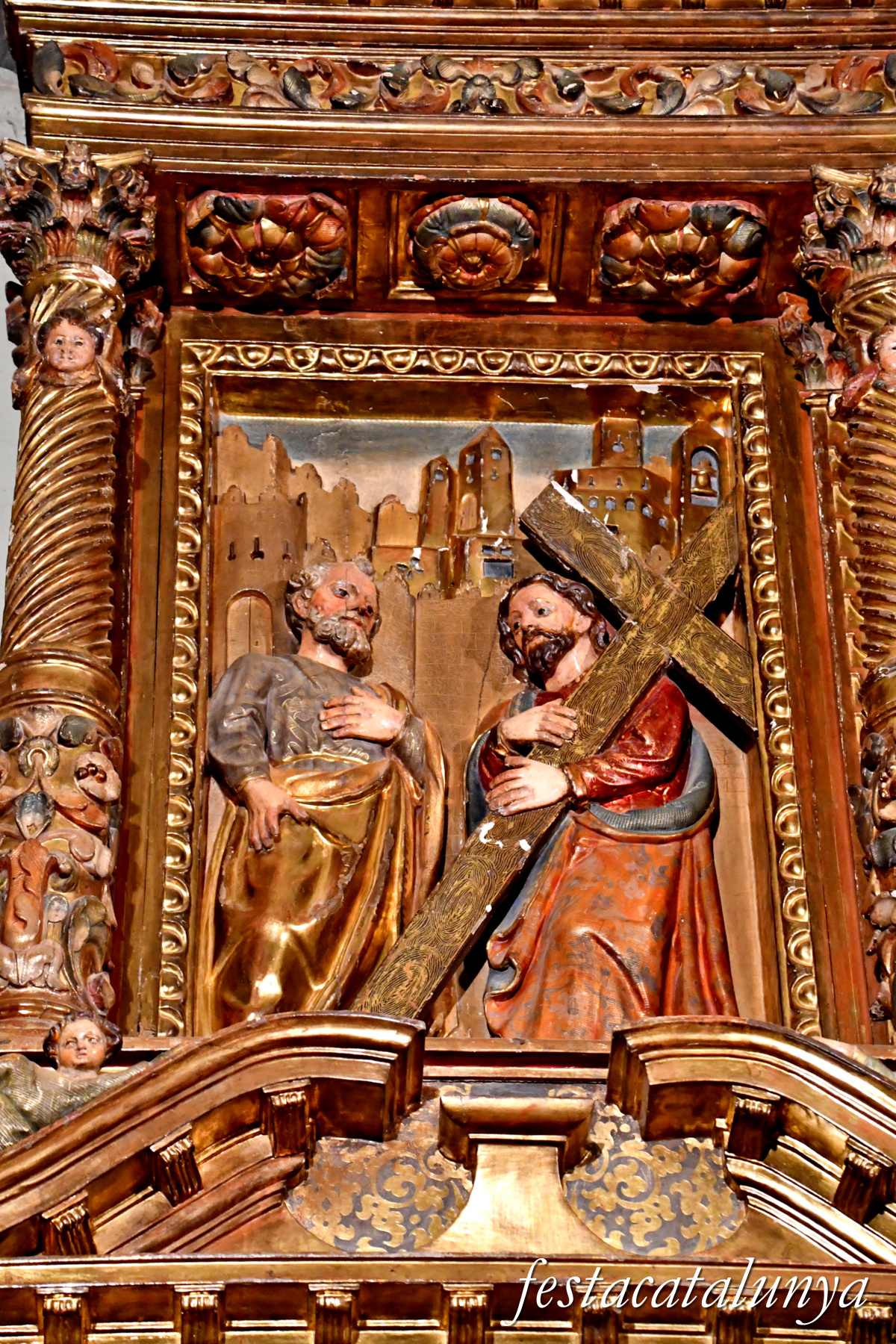 Calonge de Segarra - Retaule major barroc de Sant Pere a Sant Pere de l'Arç 