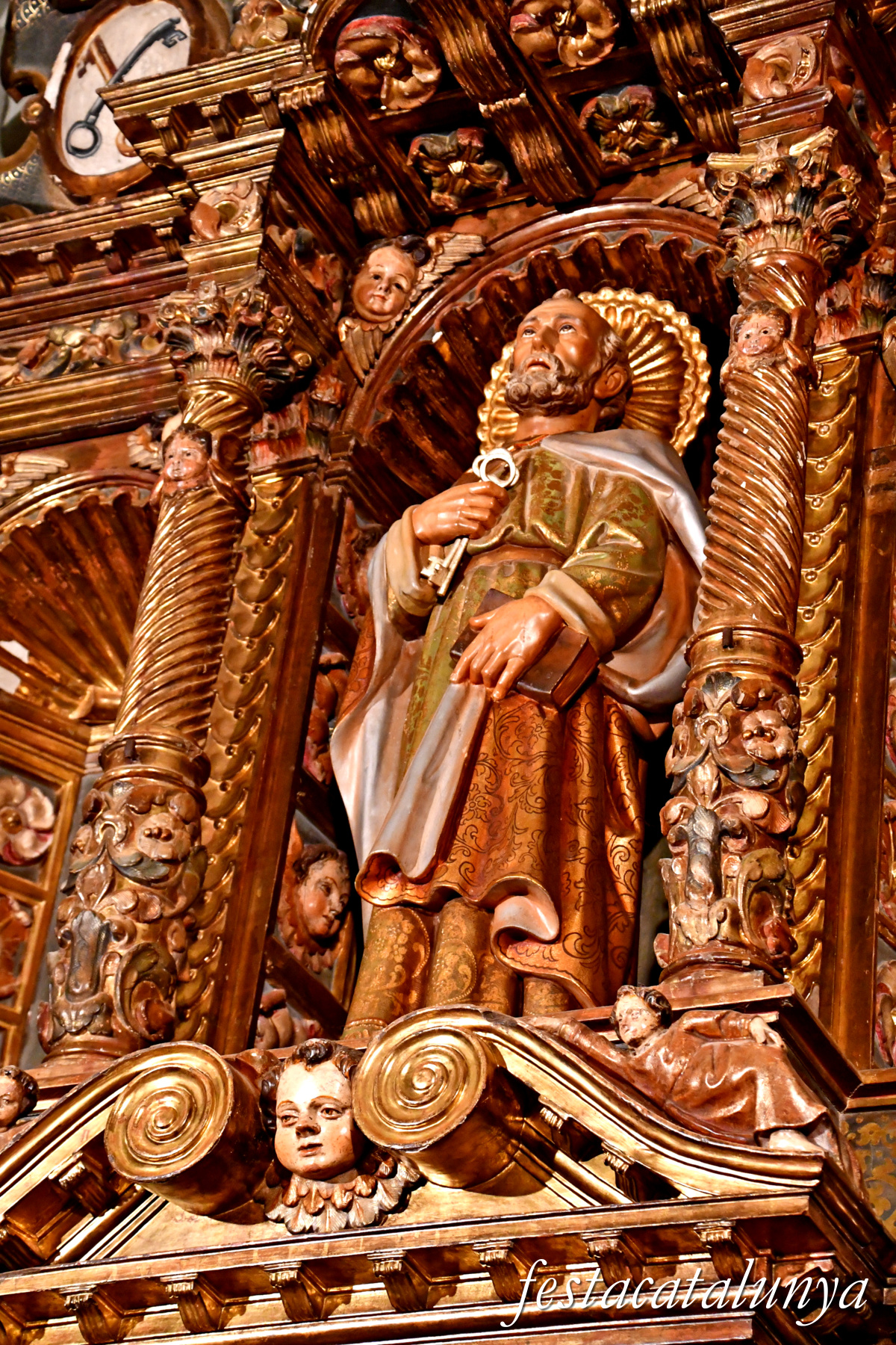 Calonge de Segarra - Retaule major barroc de Sant Pere a Sant Pere de l'Arç 