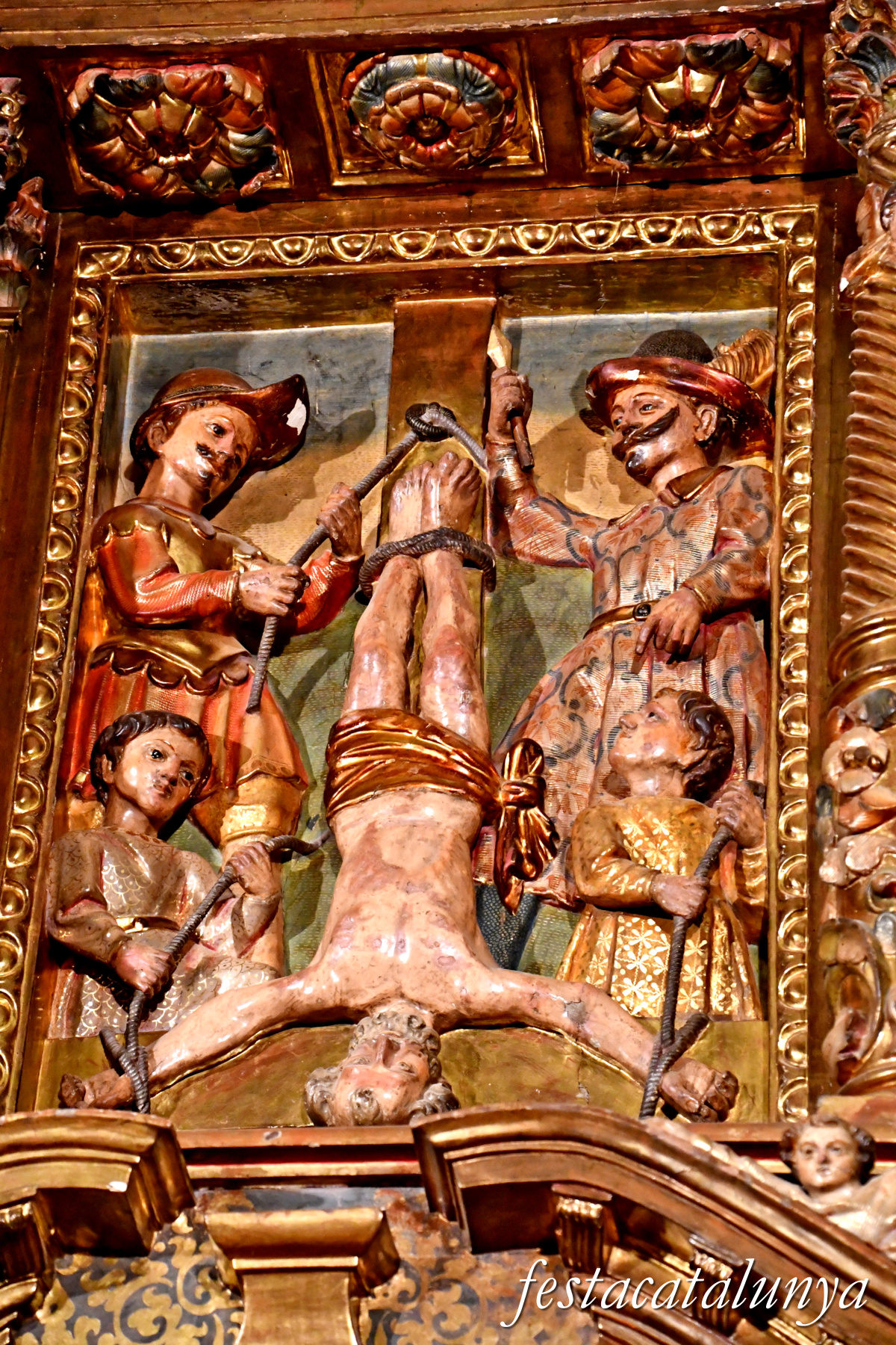 Calonge de Segarra - Retaule major barroc de Sant Pere a Sant Pere de l'Arç 