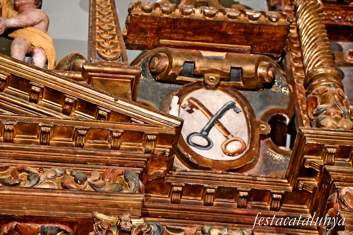 Calonge de Segarra - Retaule major barroc de Sant Pere a Sant Pere de l'Arç 