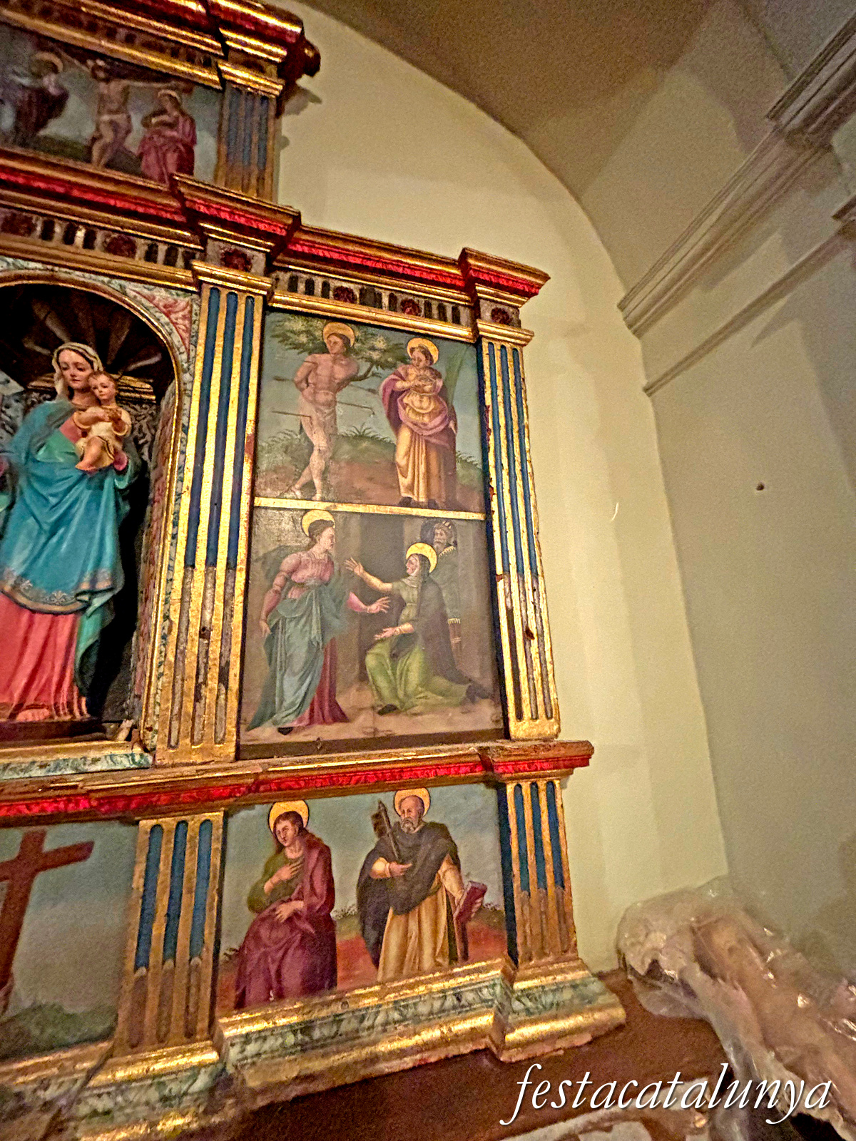 Calonge de Segarra - Retaule renaixentista del Roser a Sant Pere de l'Arç 