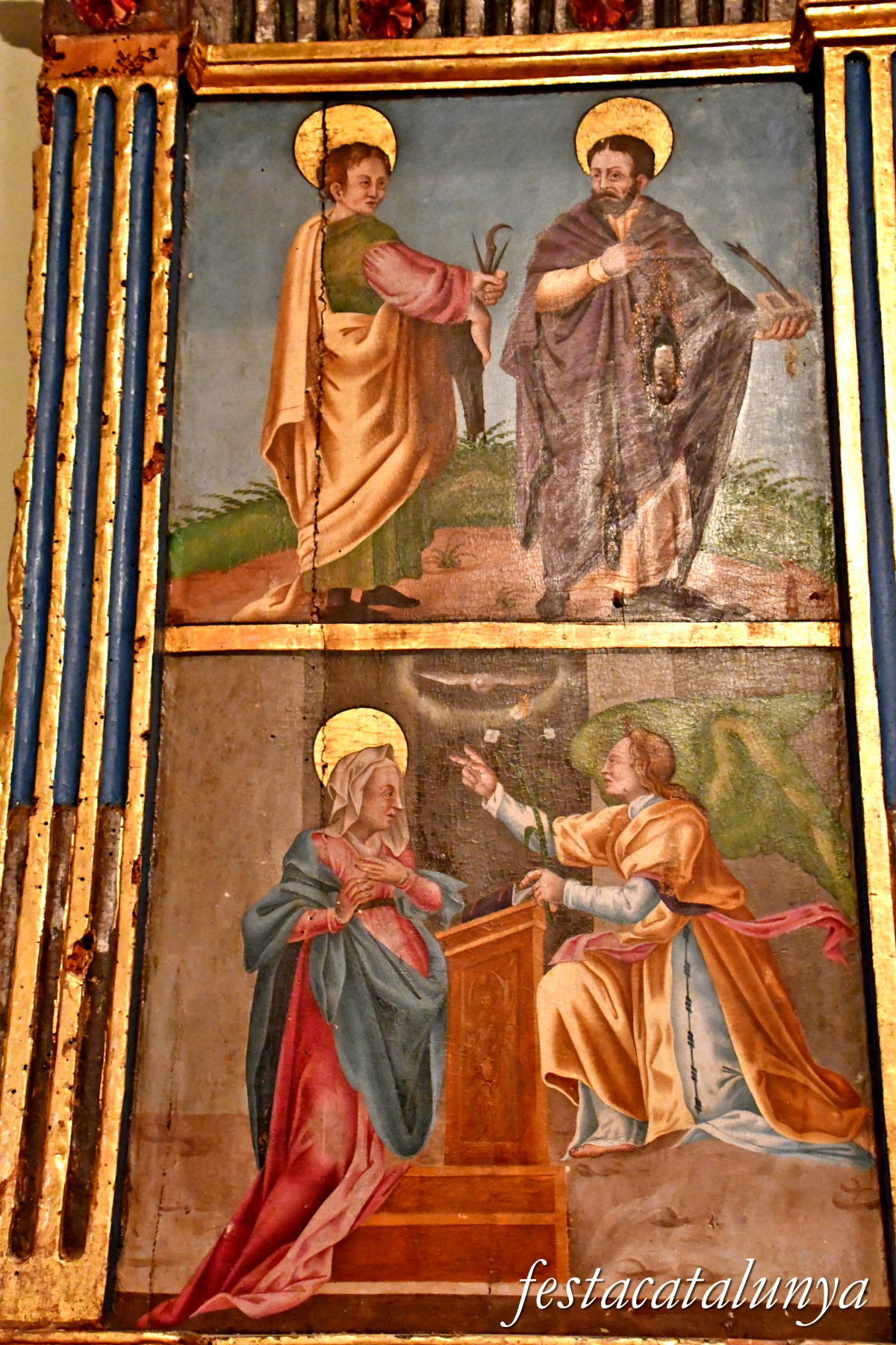 Calonge de Segarra - Retaule renaixentista del Roser a Sant Pere de l'Arç 