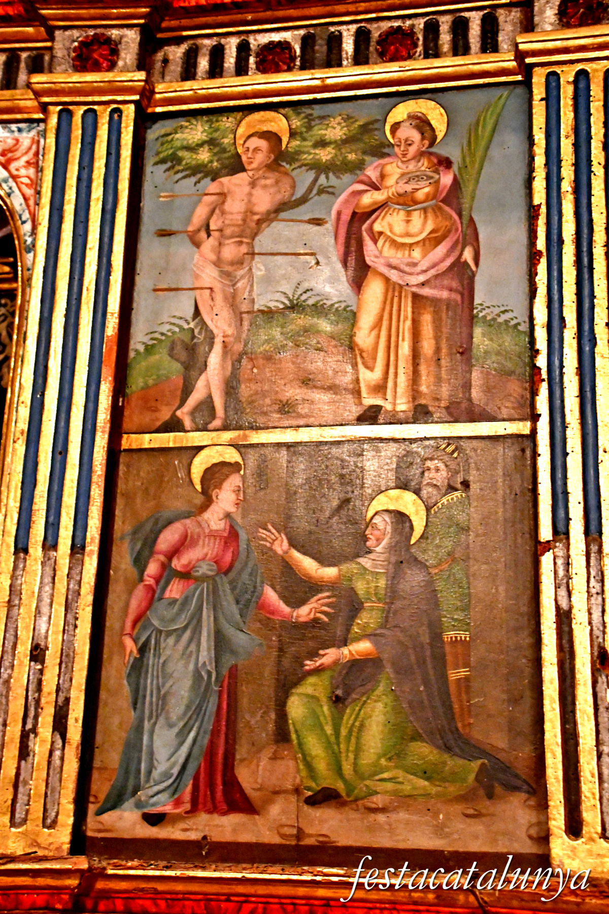 Calonge de Segarra - Retaule renaixentista del Roser a Sant Pere de l'Arç 