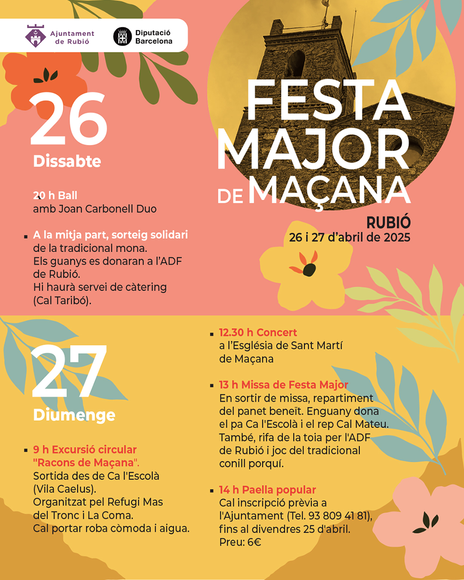 Festa Major de Primavera de Maçana a Rubió