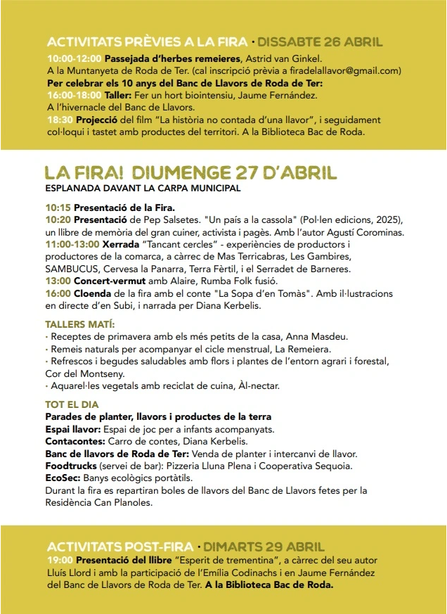 Fira de la Llavor de Roda de Ter