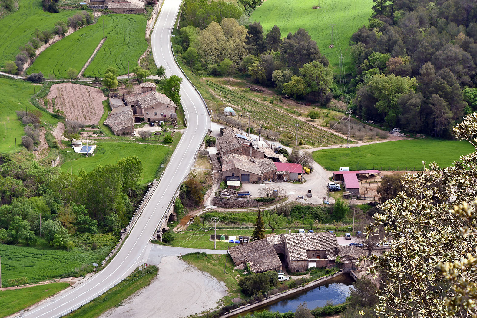 Vistes panoràmiques des del castell de Castellar a Aguilar de Segarra ***