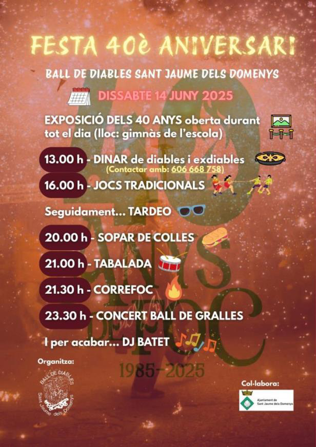 Festa del 40è aniversari del Ball de Diables de Sant Jaume dels Domenys