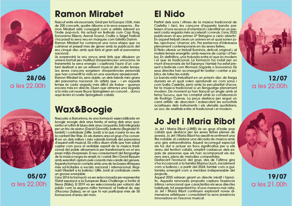 Sona Seva, Cicle de Concerts d'Estiu a Seva