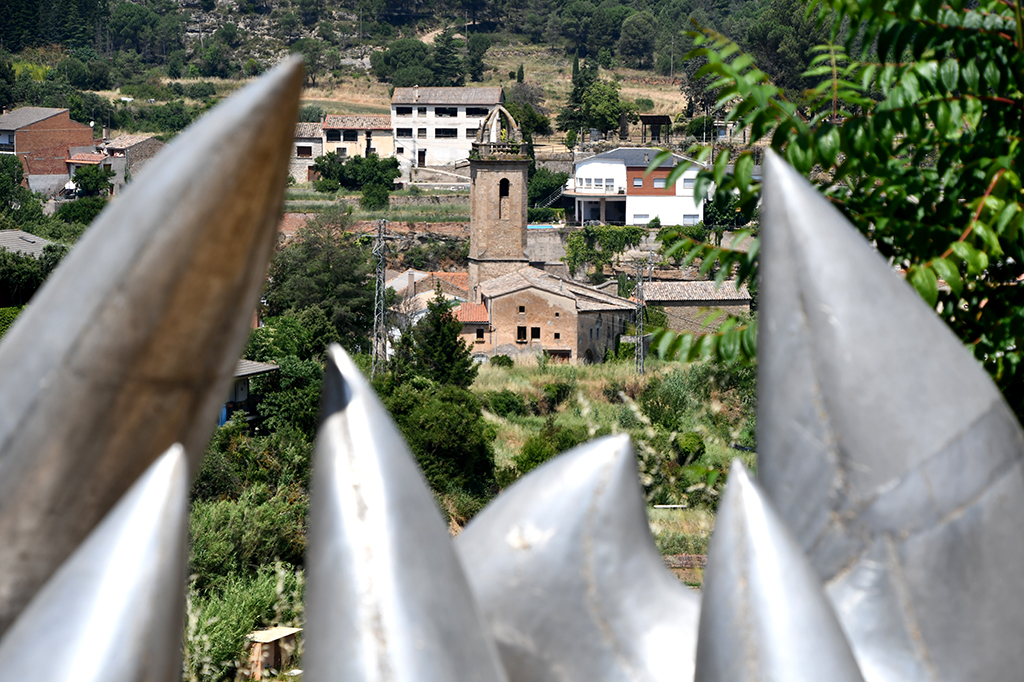 Escultura Flames de Paco Barón Molina a Monistrol de Calders