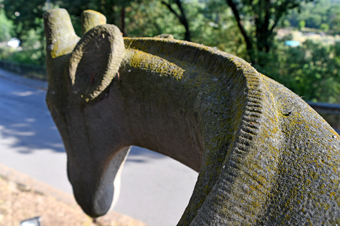 Escultura Girafa de Josep Sobrado Balboa a Monistrol de Calders
