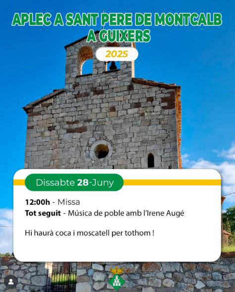 Aplec a Sant Pere de Montcalb a Guixers