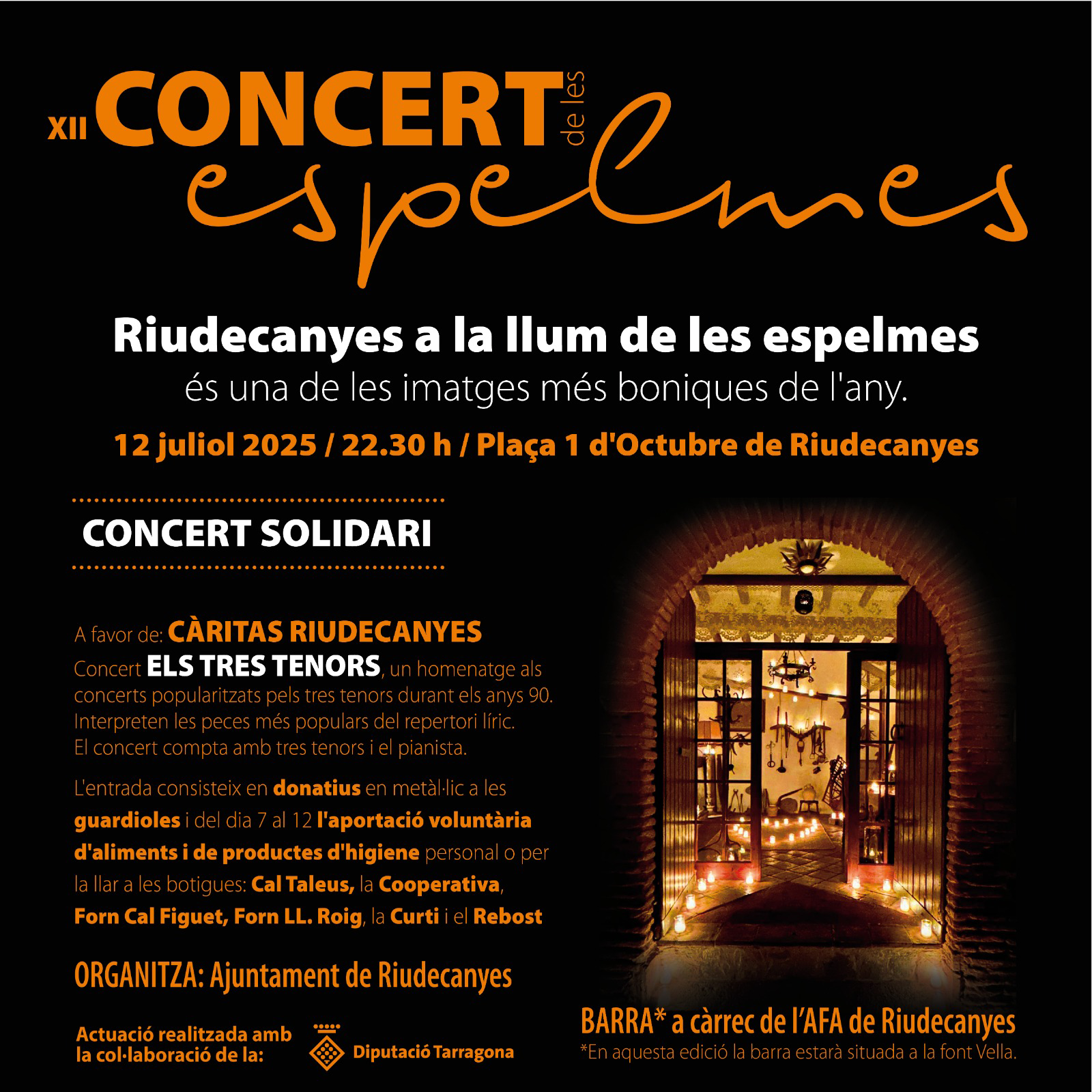 Concert de les Espelmes a Riudecanyes