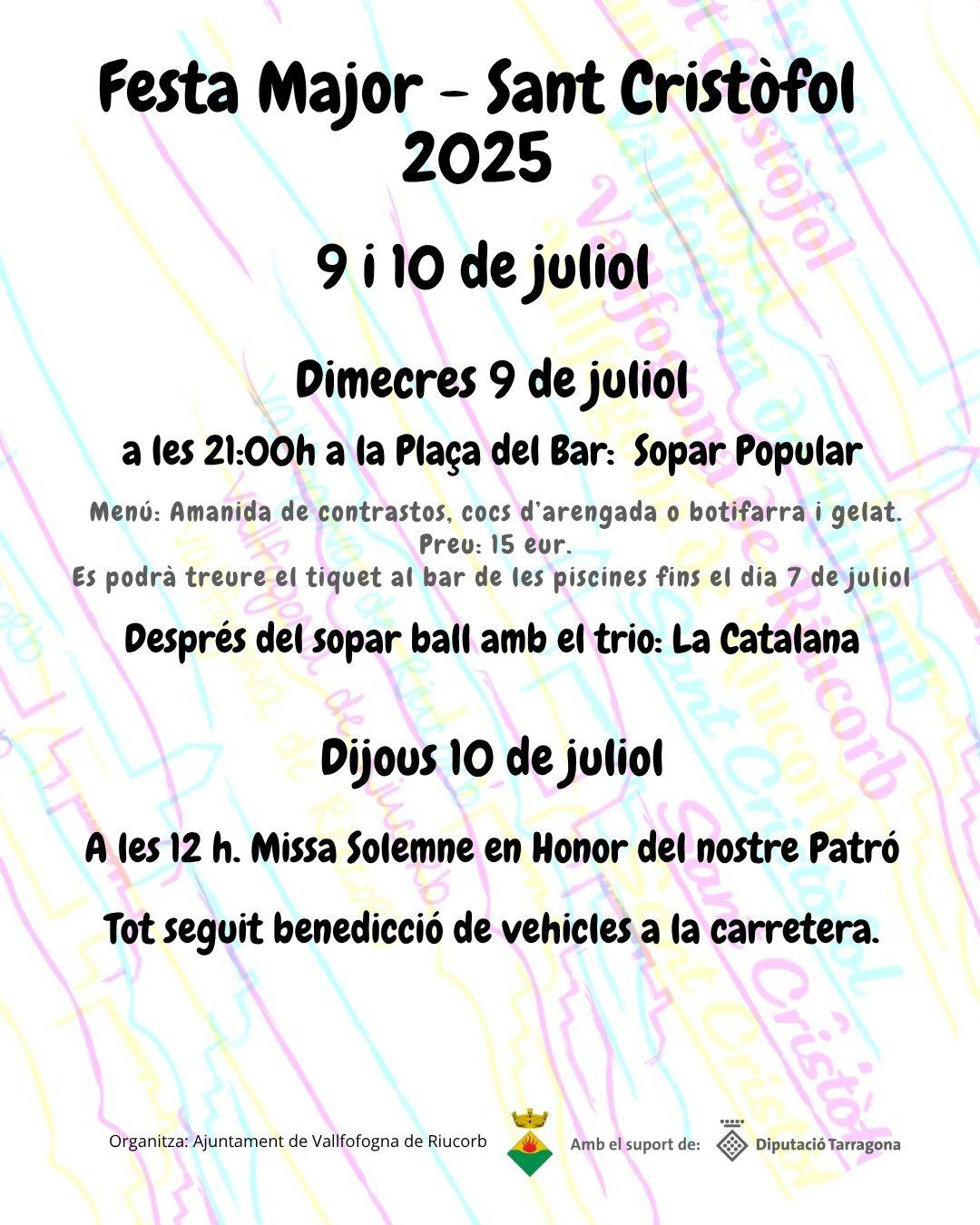 Festa Major de Sant Cristòfol a Vallfogona de Riucorb