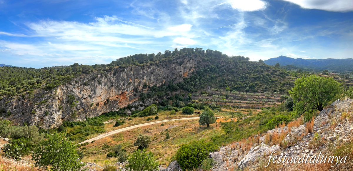 Pinell de Brai - Mirador de la lleva del biberó sobre el torrent del Pinell 