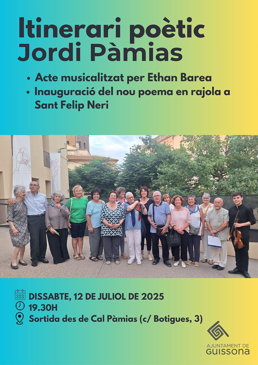 Itinerari poètic Jordi Pàmias a Guissona