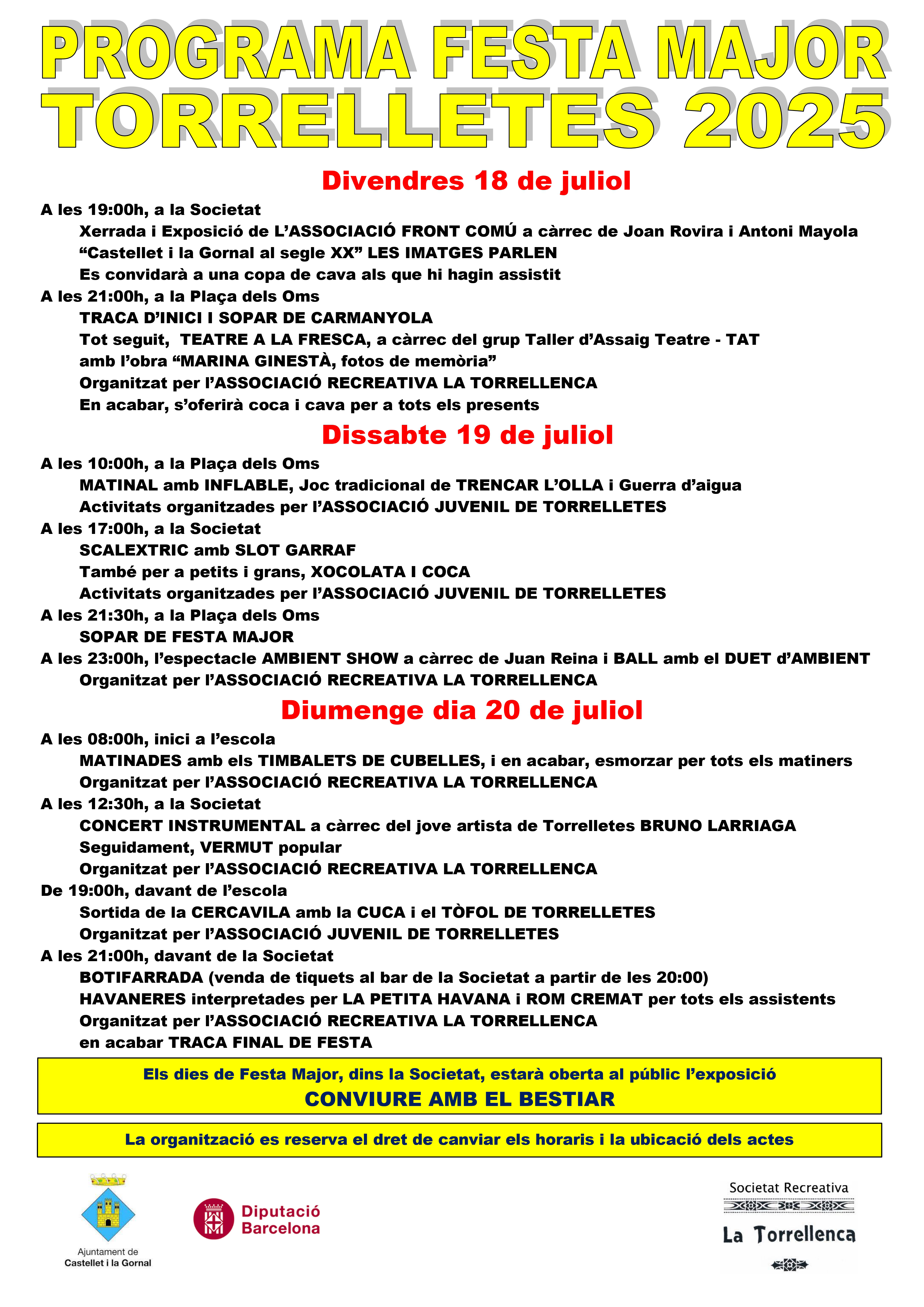 Festa Major de Torrelletes a Castellet i la Gornal