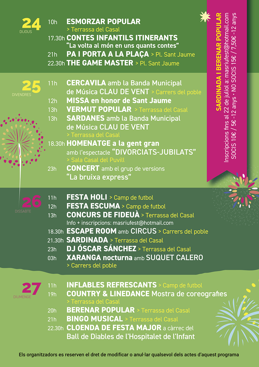 Festa Major de Sant Jaume de Masriudoms