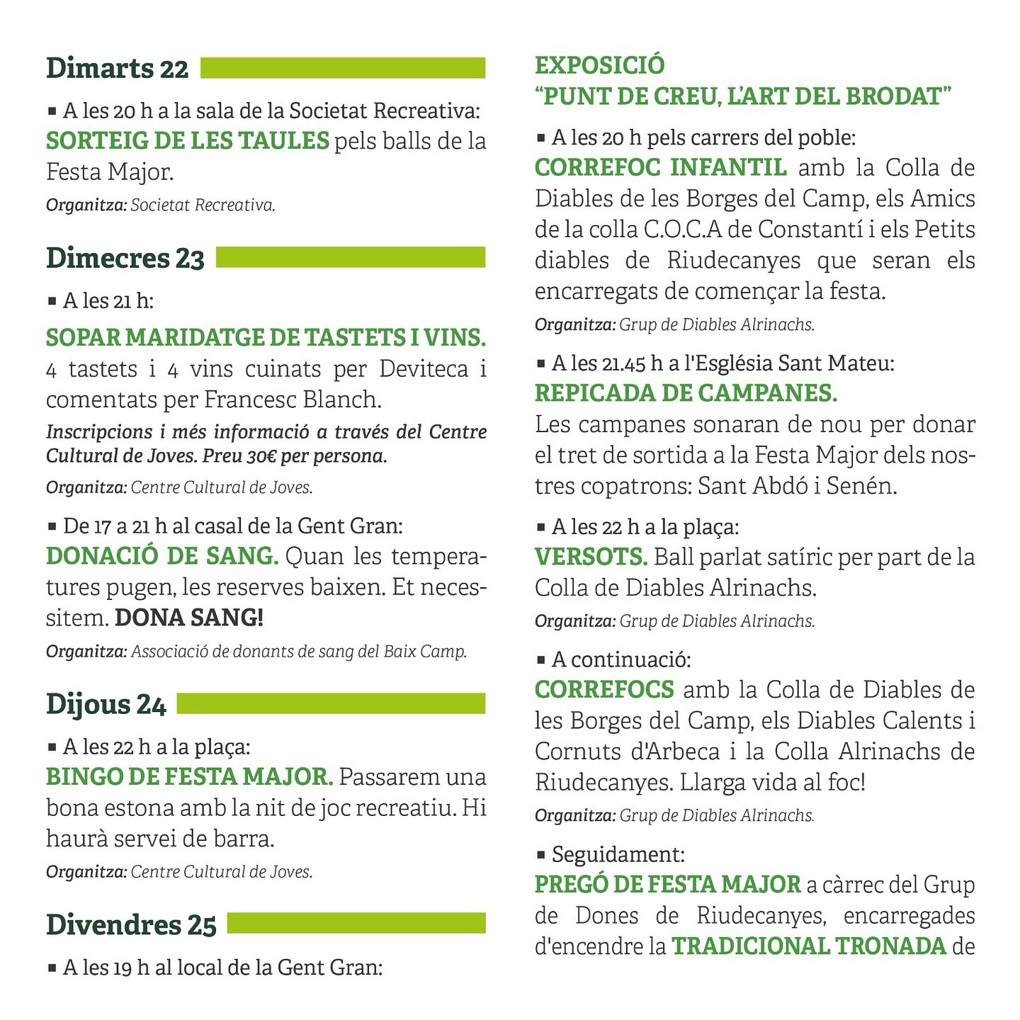 Festa Major de Riudecanyes