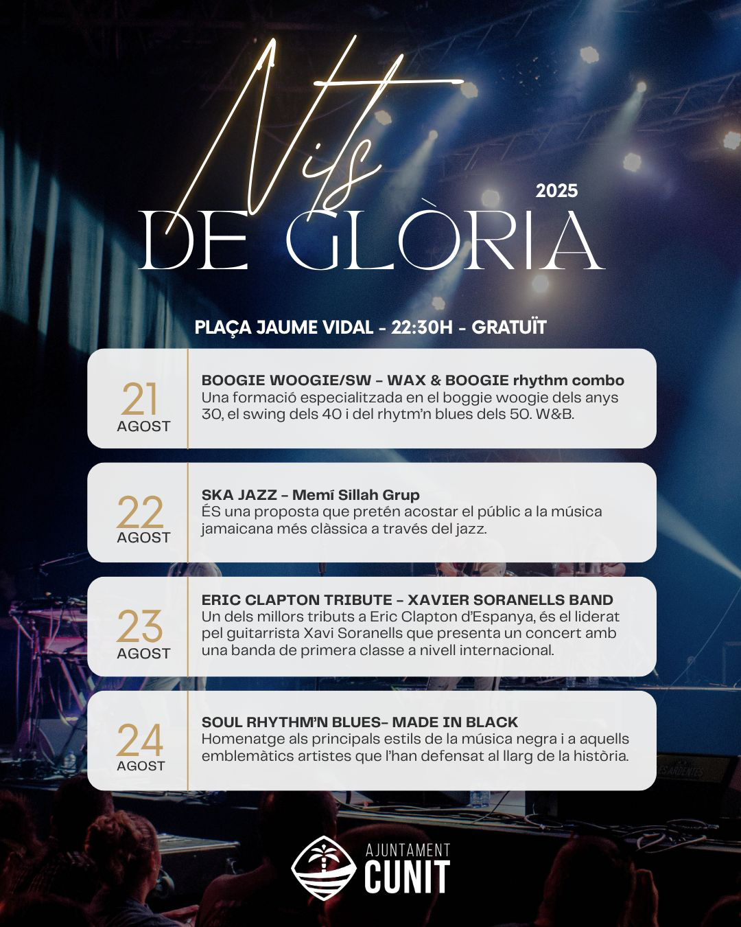 Concerts de Nits de Glòria a Cunit